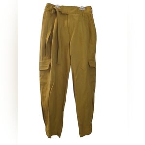Banana Republic Pant Mustard Yellow Cargo Pants with Belt Size Petite s